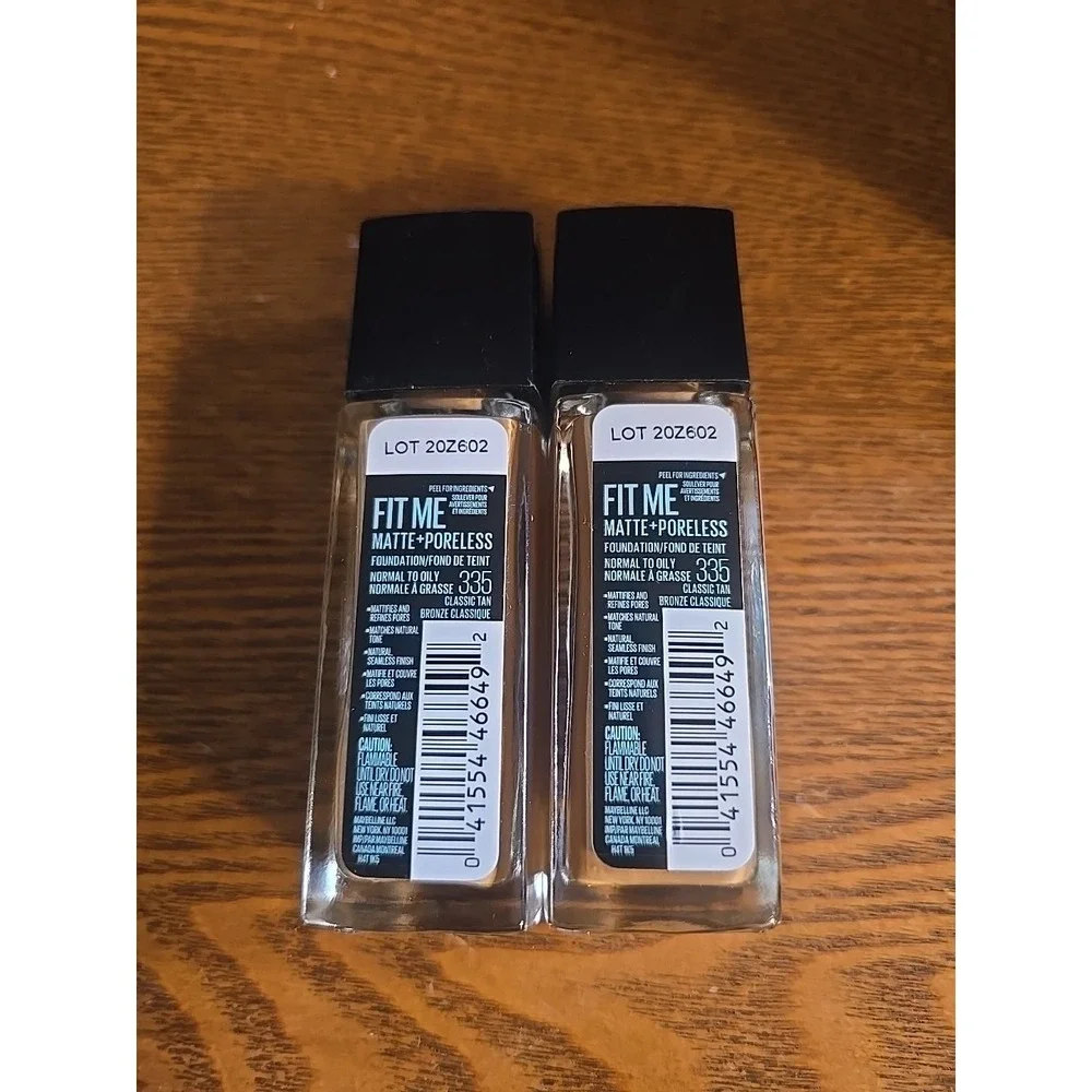 Maybelline 2-PACK Fit Me Matte + Poreless Liquid Foundations 335‎ CLASSIC TAN